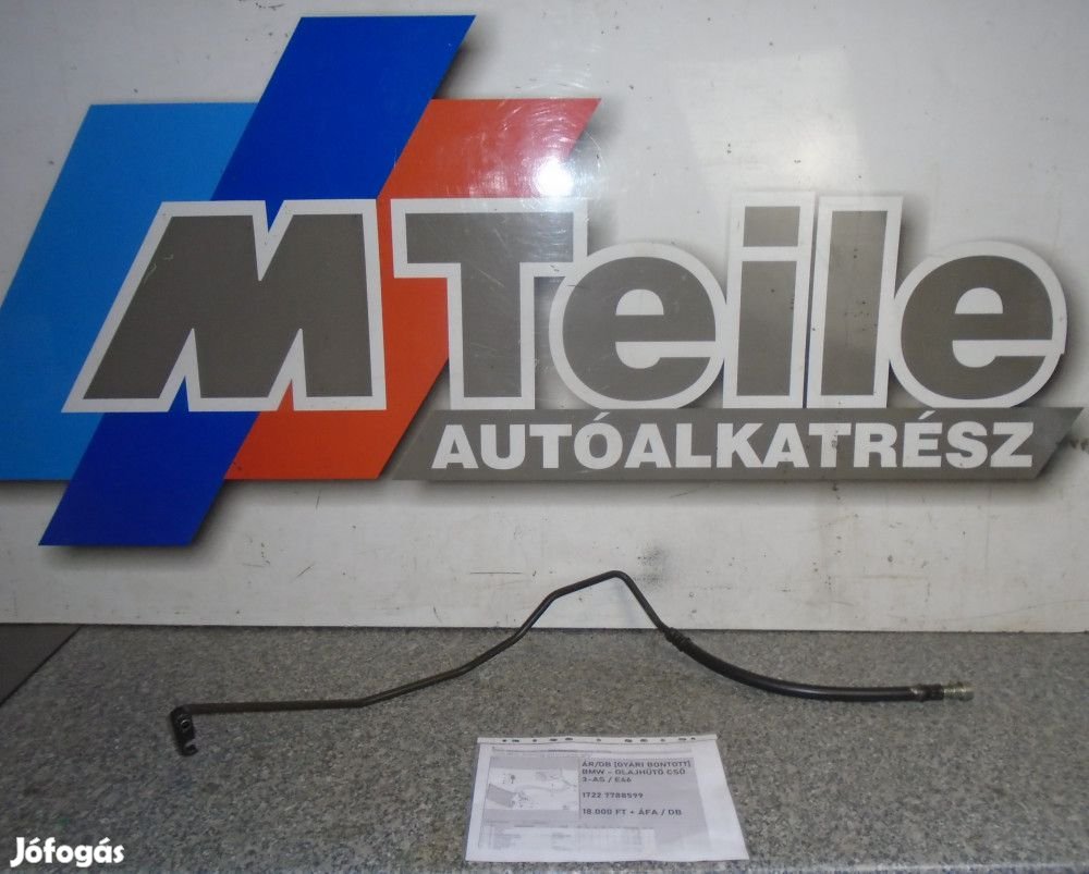 ÁR/DB [GYÁRI BONTOTT] BMW - OLAJHŰTŐ CSŐ - 3-AS / E46-| 1722 7788599|